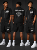 Black Windbreaker set