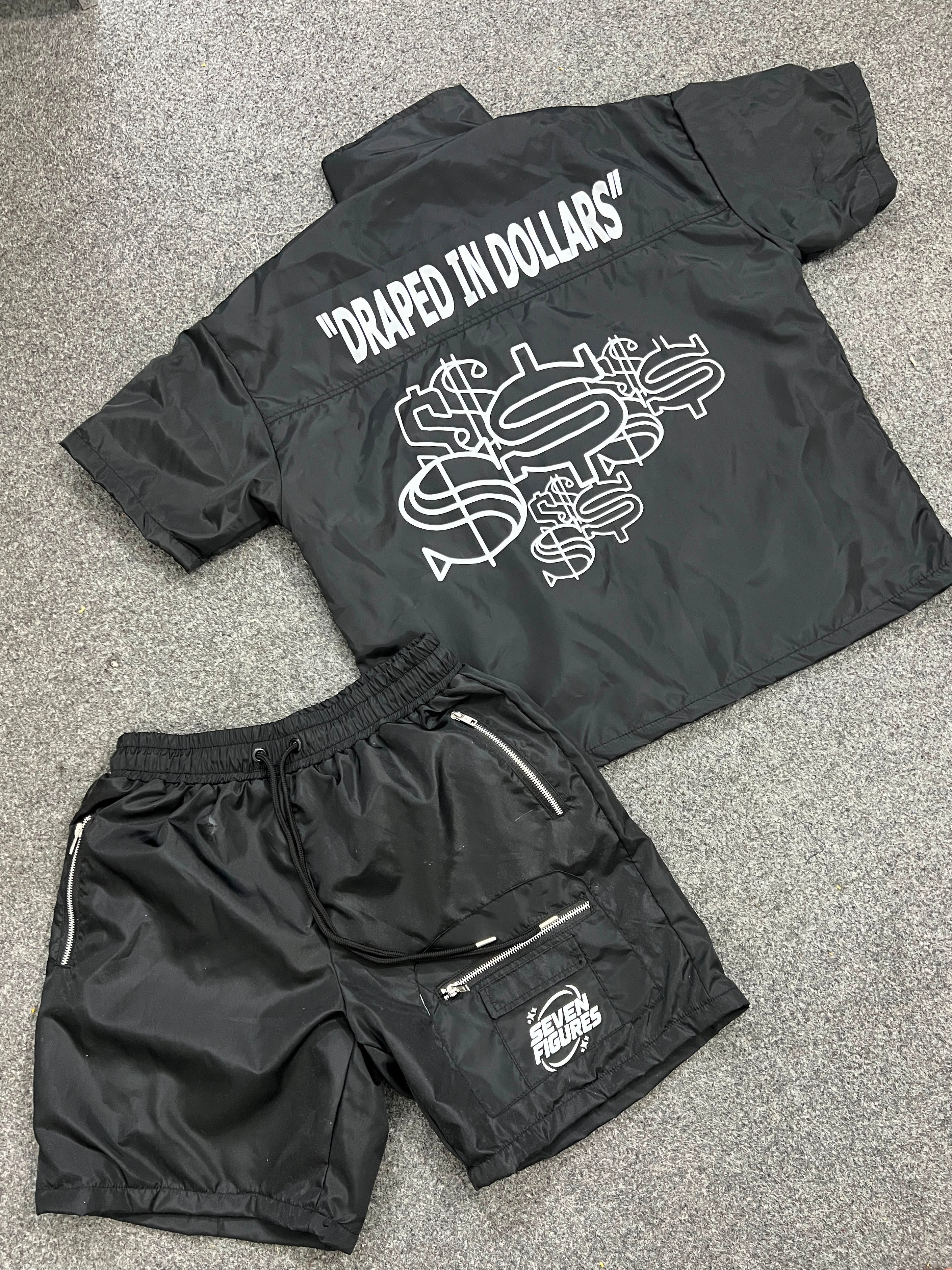 Black Windbreaker set